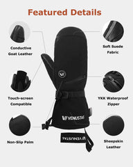 Waterproof Heated Mittens for Unisex 7.4V, G03
