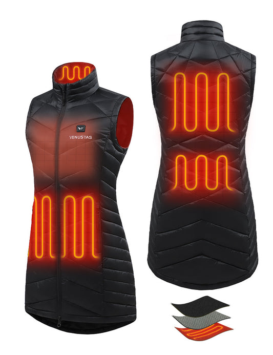 Women's Heated Long Quilted Vest 7.4V, W24L