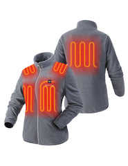 Zipper up Heated Fleece Jacket for Women 7.4V, W2136
